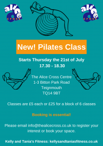 New! Pilates Class @ The Alice Cross Centre