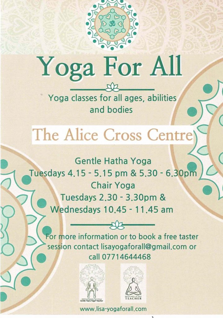 Seated Yoga with Lisa @ The Alice Cross Centre