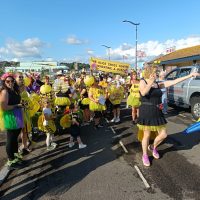 Our procession along the Den Alice Cross at the Teignmouth Carnival