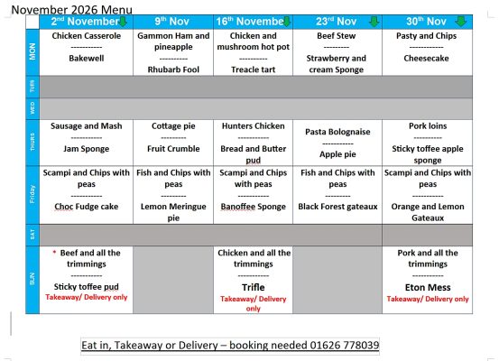 November Menu